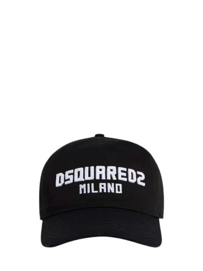 Dsquared2 Dsquared Men Disquared2 Milano Patch Hat In Black