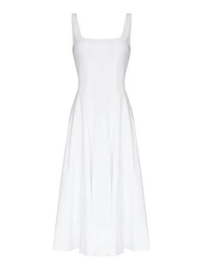 Staud Wells Poplin Mini Dress In White