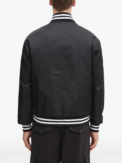 Aries Logo-detail Bomber Jacket In Black