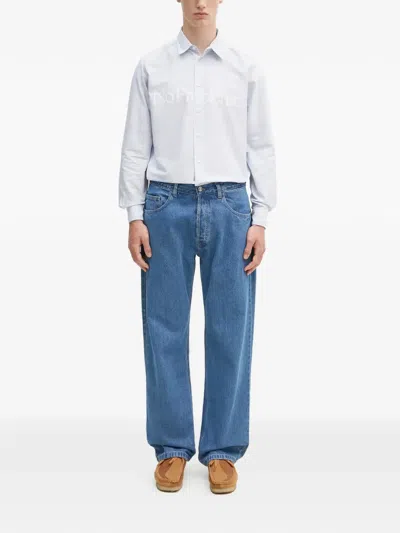 Aries Stripe-pattern Shirt In Blue