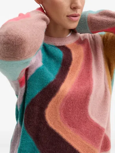 Ps By Paul Smith Wave-pattern Sweater In Multi