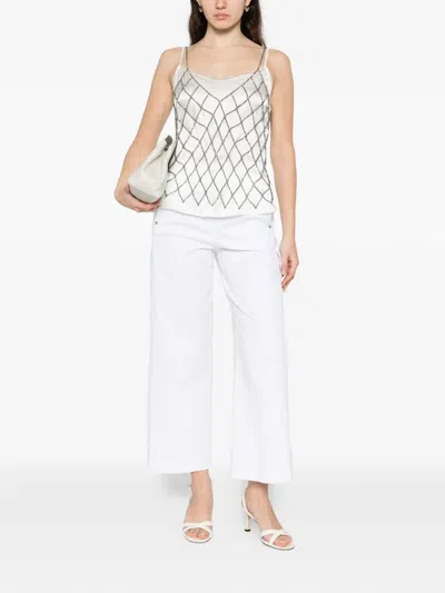 Panicale Beaded Top In White