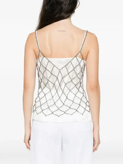 Panicale Beaded Top In White
