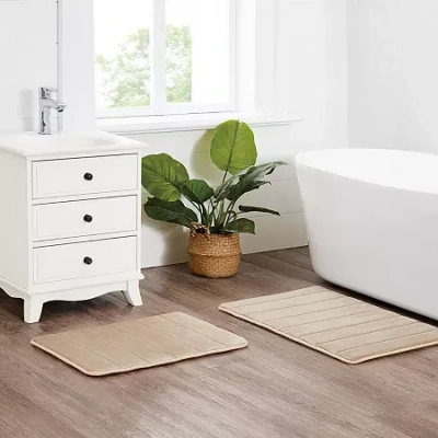 Truly Soft 2-pc. Memory Foam Bath Rug Set In Neutral