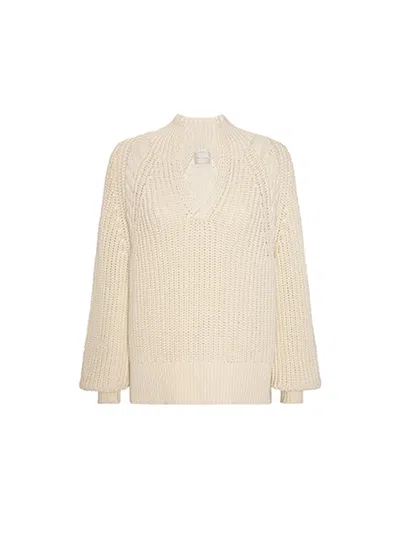 Brochu Walker The Grayson Cable Pullover In Brown