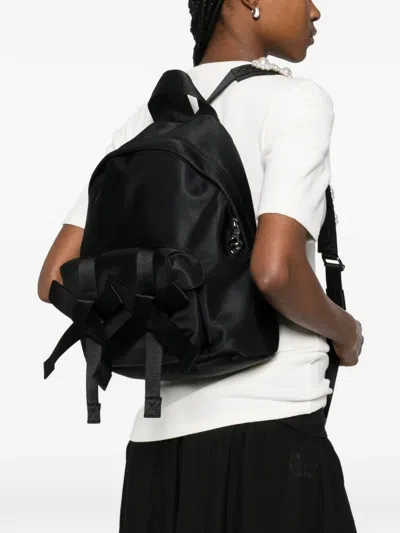 Simone Rocha Beaded Utility Bow Backpack In Black