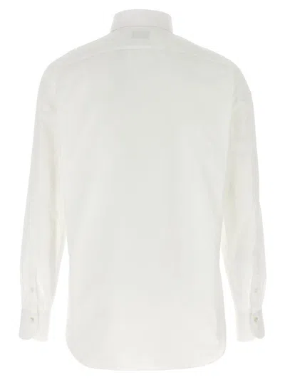 Finamore 1925 Timeless White Button-down Shirt With Structured Collar In White