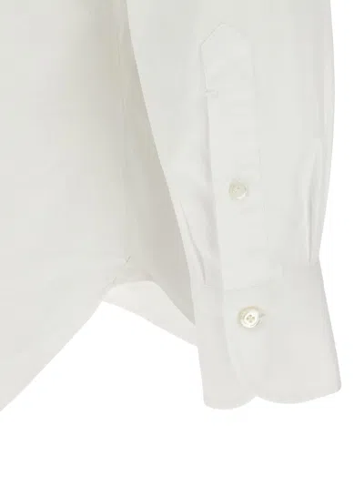 Finamore 1925 Timeless White Button-down Shirt With Structured Collar In White