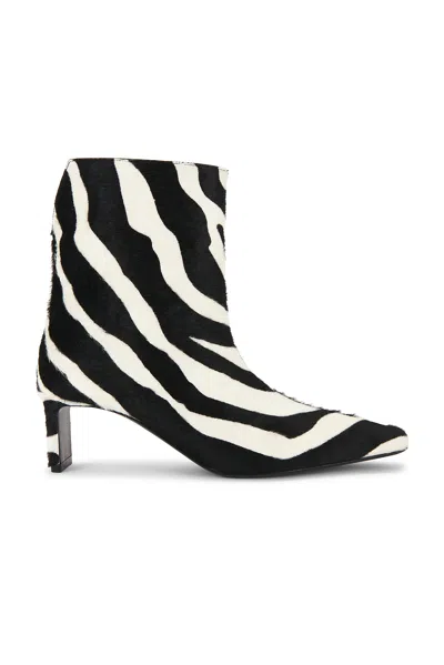 Khaite Ona Zebra-print Calf Hair Ankle Boots In Multi