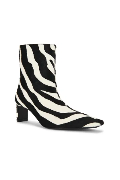 Khaite Ona Zebra-print Calf Hair Ankle Boots In Multi