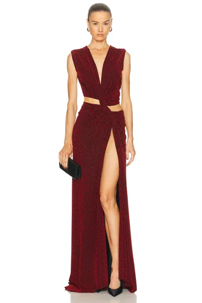 Sid Neigum Triple Loop Knit Dress In Red