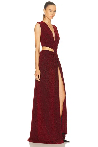 Sid Neigum Triple Loop Knit Dress In Red