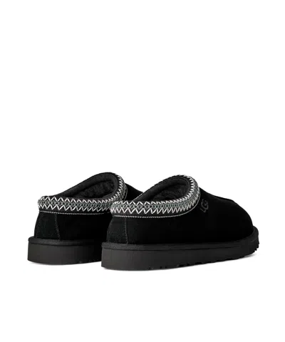 Ugg Tasman Ii 1174671-blk Slipper Men Black Suede Sheepskin Lined Slip-on Gug228 In Black
