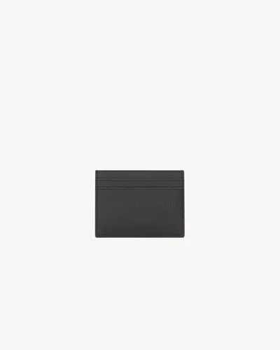 Saint Laurent Tiny Cassandre Card Case In Black