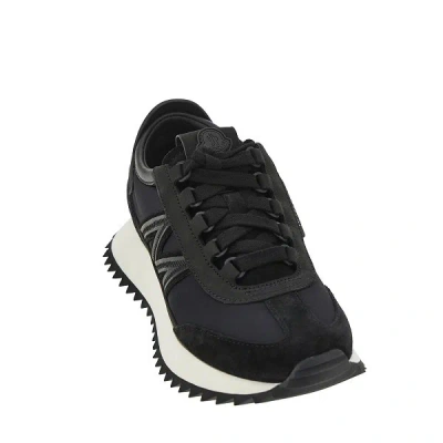 Moncler Pacey2 Suede And Nubuck Low-top Sneakers In Neutral