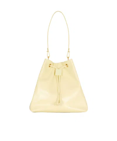 Balmain Pulse Calfskin Leather Backpack In Yellow