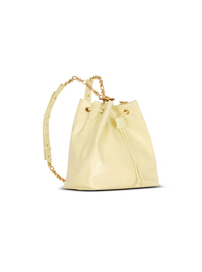 Balmain Pulse Calfskin Leather Backpack In Yellow