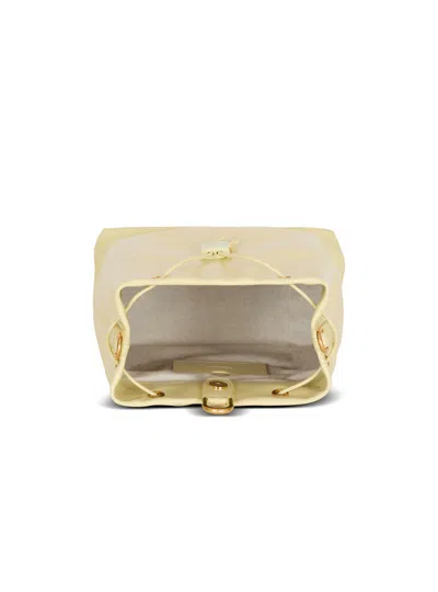 Balmain Pulse Calfskin Leather Backpack In Yellow