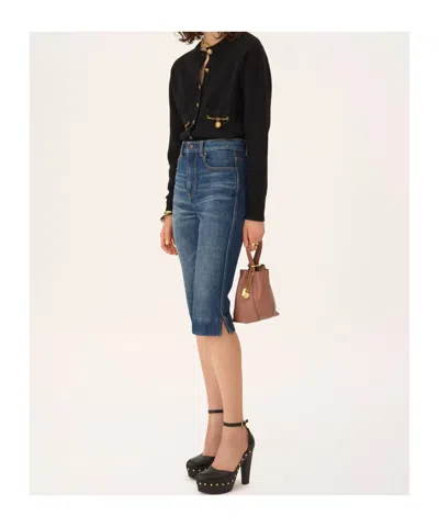 Chloé Chloe Embellished-pocket Wool And Cashmere-blend Cardigan In Black