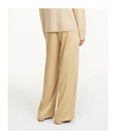 By Malene Birger Cabello Wide Leg Satin Trousers In Neutral