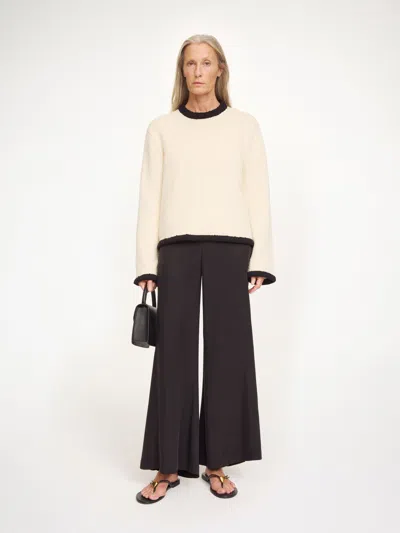 By Malene Birger Siena Sweater Black White Color Block In Neutral