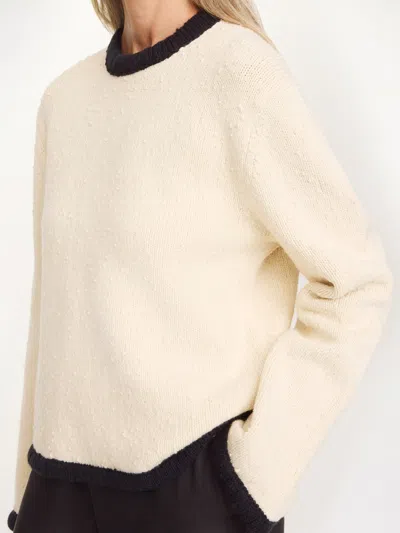 By Malene Birger Siena Sweater Black White Color Block In Neutral