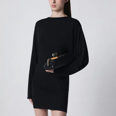 Jacquemus Rectangular Silhouette Clutch Bag With Top Handle In Black