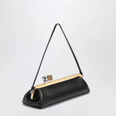 Jacquemus Rectangular Silhouette Clutch Bag With Top Handle In Black