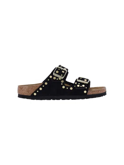 Birkenstock Arizona Rivet Sandals With Adjustable Straps In Black