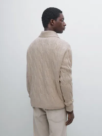 Massimo Dutti Wool Cable In Neutral