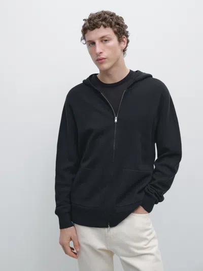 Massimo Dutti Zip In Black