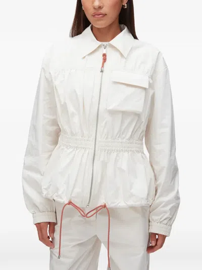 3.1 Phillip Lim Drawstring Zip-up Jacket In Neutral