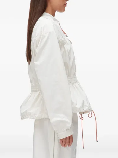 3.1 Phillip Lim Drawstring Zip-up Jacket In Neutral