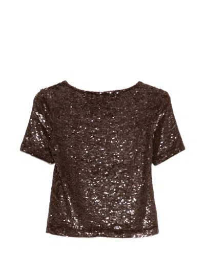 P.a.r.o.s.h P. A.r. O.s. H. Sequinned Top In Brown