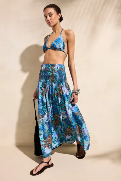 Marie Oliver Stacie Skirt In Medusa In Blue
