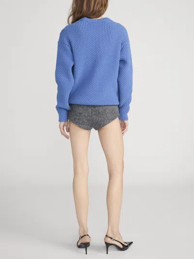 Frame The Wool Micro Shorts In Gray
