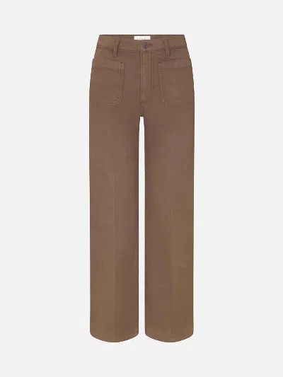 Frame Patch Pocket Jeans In Brown