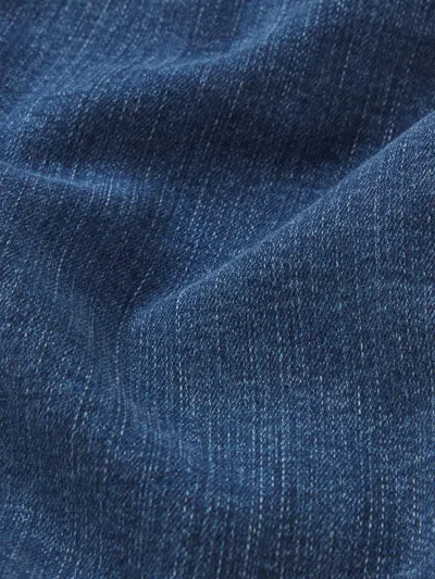 Frame Stretch Denim Straight Leg Five Pocket Jeans In Blue