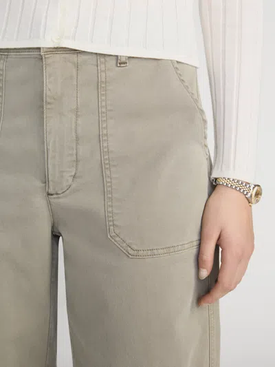 Frame The Ranger Crop Wide Leg Utility Pants In Green
