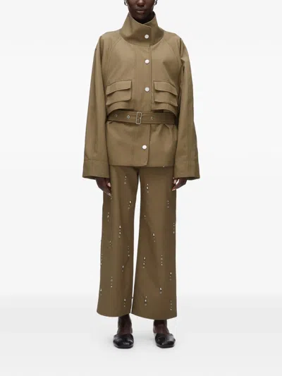 3.1 Phillip Lim Belted Utility Jacket In Brown