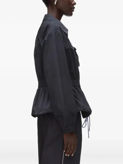 3.1 Phillip Lim Zip-up Drawstring Jacket In Blue