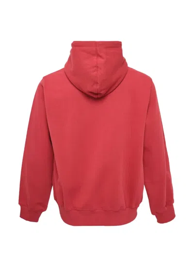 This Is Never That Logo-patch Drawstring Hoodie In Red