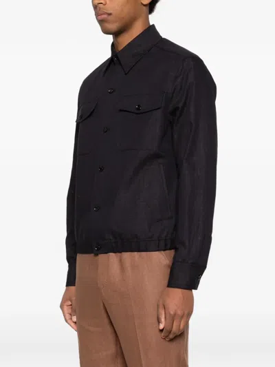 搭扣口袋棉夹克