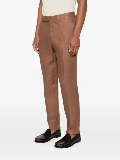 Lardini Belt-loop Trousers In Brown