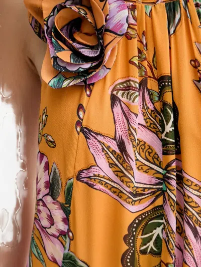 Farm Rio Wonderful Bouquet Orange Maxi Dress Wonderful Bouquet Orange ...