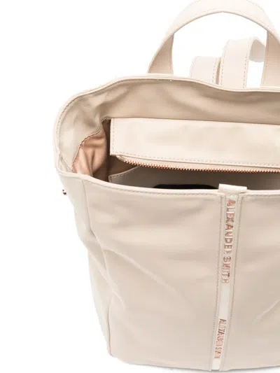 Alexander Smith Daisy Logo-detail Backpack In Neutral