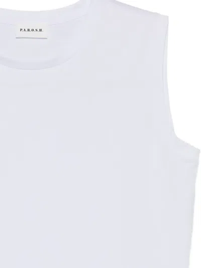 P.a.r.o.s.h Sleeveless T-shirt In White