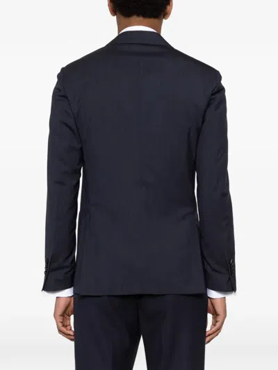 Lardini Button Pin Virgin-wool Jacket In Blue