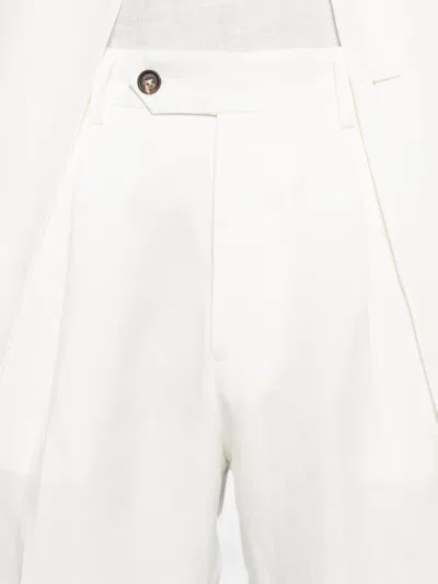 Eleventy Double-breasted Suit In White