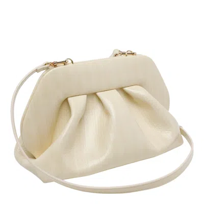Themoirè Medium Bios Handbag In White